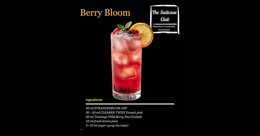 Berry Bloom, A Strangford Zero Gin Cocktail | By The Suitcase Club